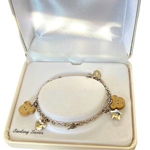 Kohl’s teddy bear silver Charm bracelet.